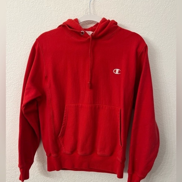 Champion reverse weave red hoodie womens size small - Picture 1 of 6